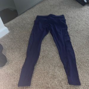 Ongasoft high rise leggings navy blue with mesh sides